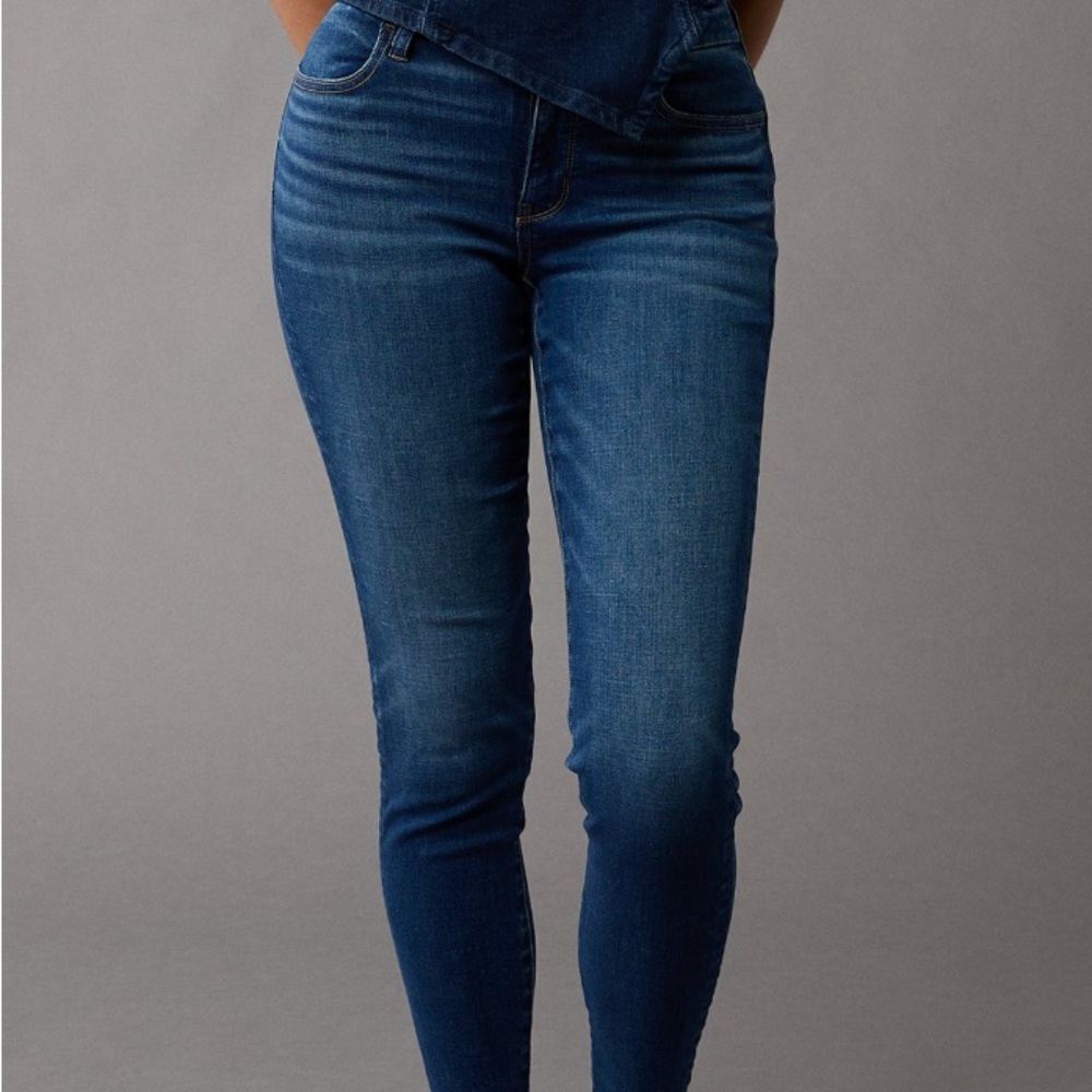 American Eagle Next Level Stretch Curvy Jeggings - Dark Wash Size 6 Short